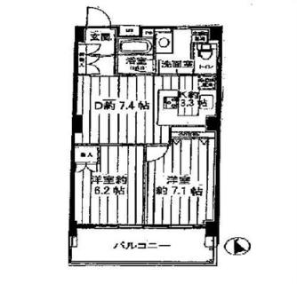 東京都練馬区豊玉上２丁目 賃貸マンション 2DK